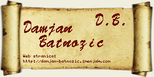 Damjan Batnožić vizit kartica